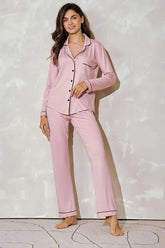 Taro long-sleeve shirt and long pants womens pajamas  Adomoo